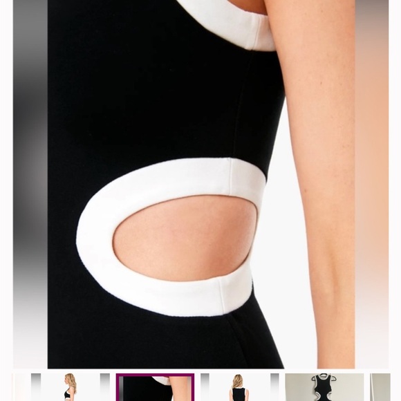 STAUD Dulce Cutout Maxi Dress in Black White - Picture 6 of 6